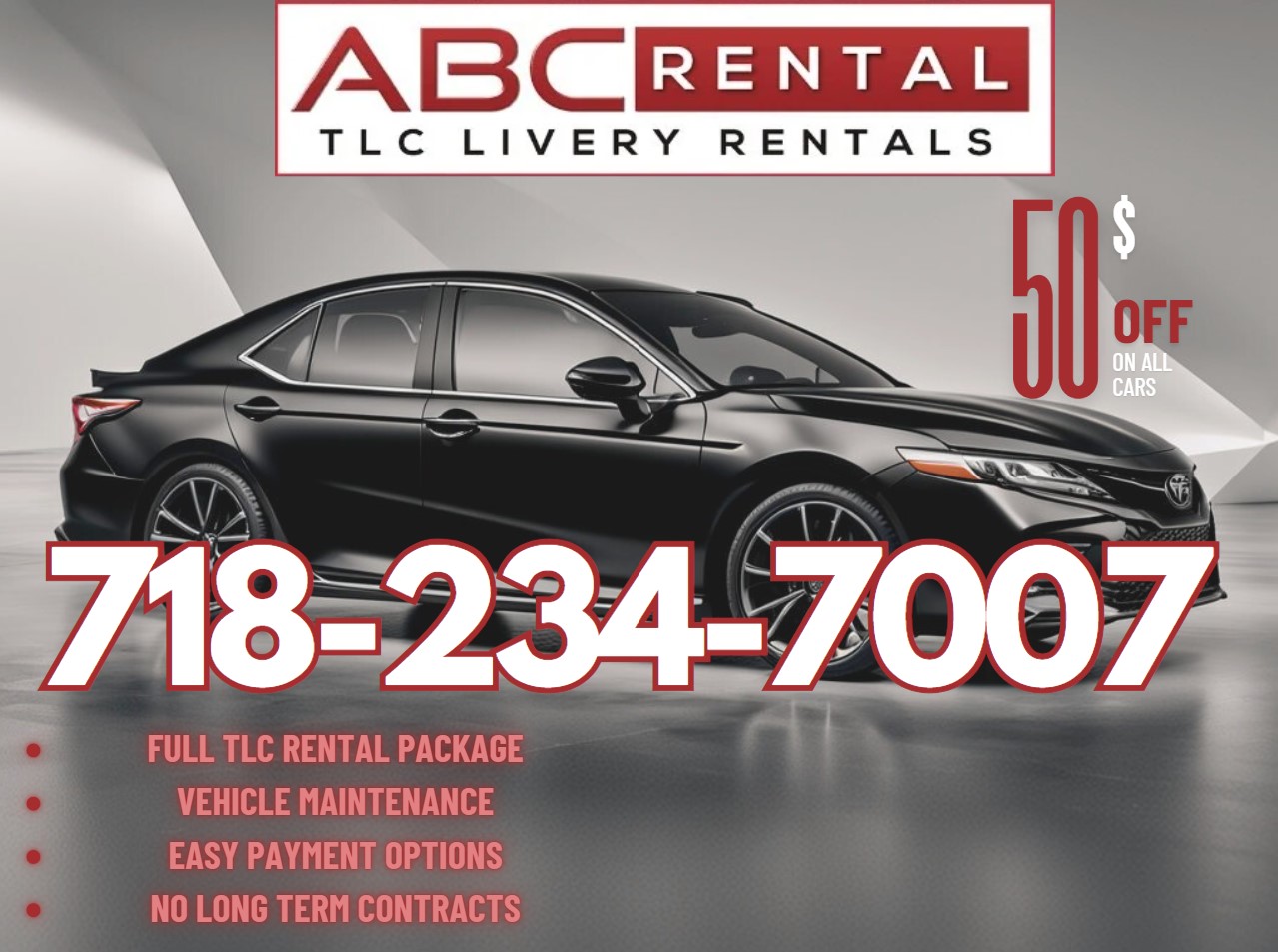 Uber TLC - Road-Ready and Reliable: Rent Your TLC Toyota Camry!